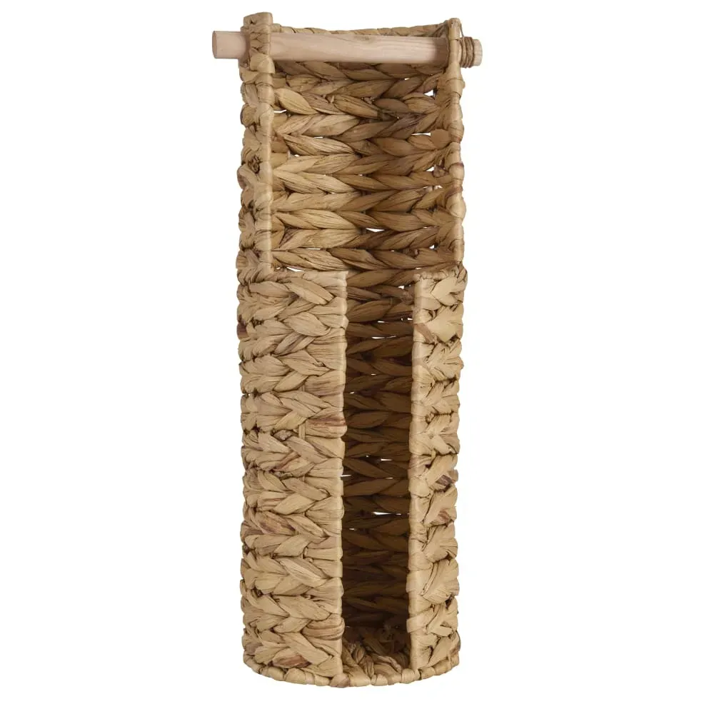 Dérouleur papier toilette tressé à la main en fibre végétale