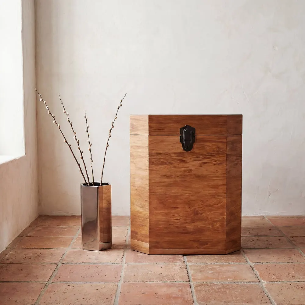 Malle de rangement en bois de manguier