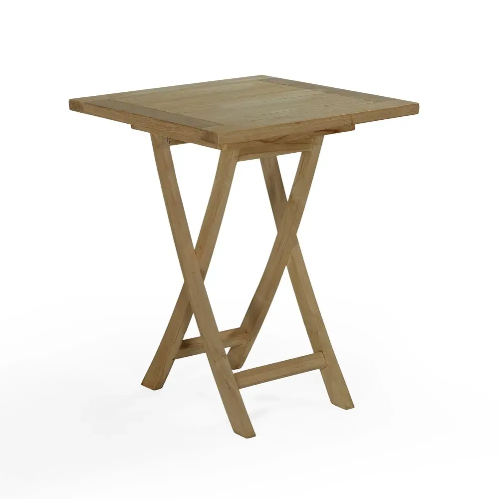 Table de jardin pliante en teck massif L60