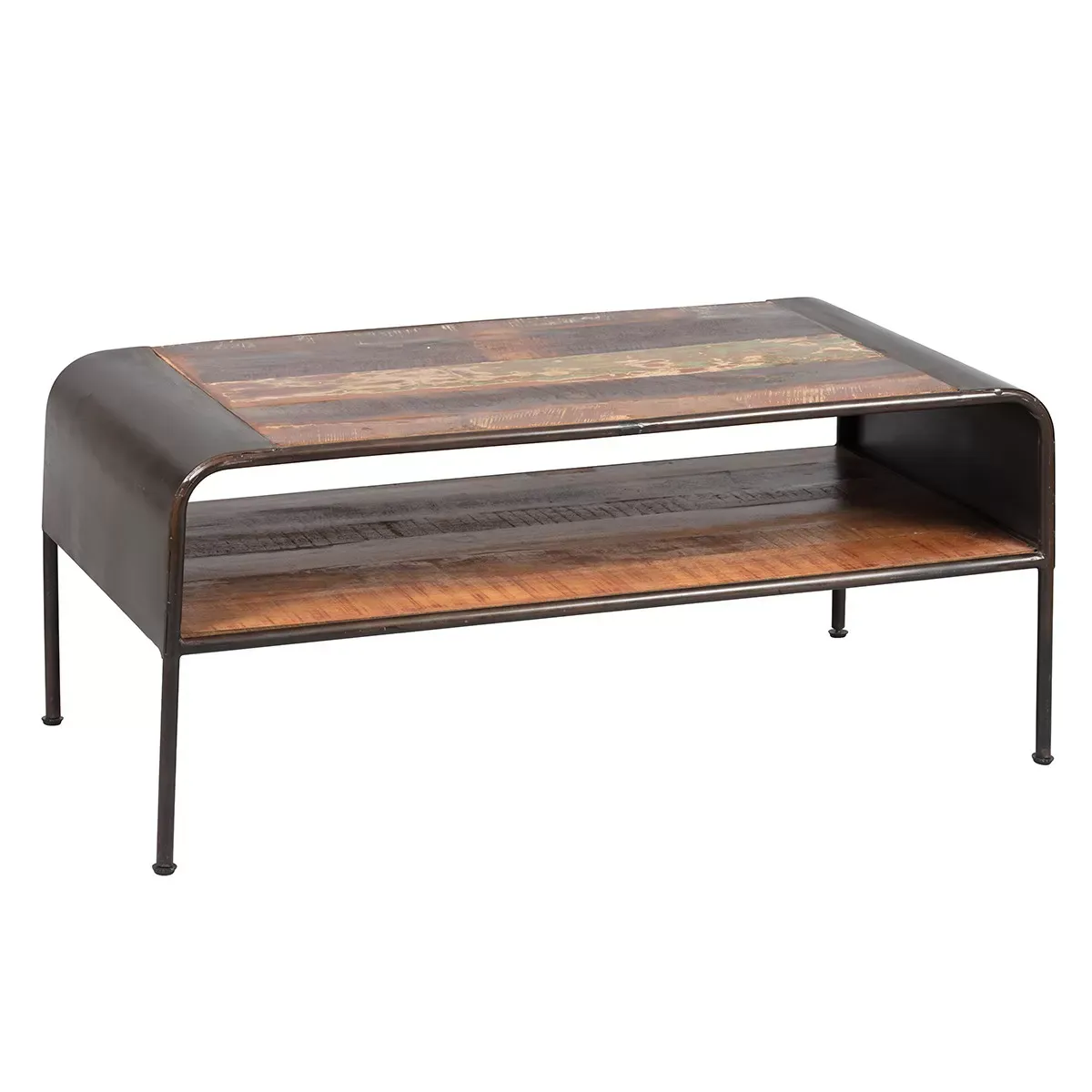 Table  basse rectangulaire aspect vieilli