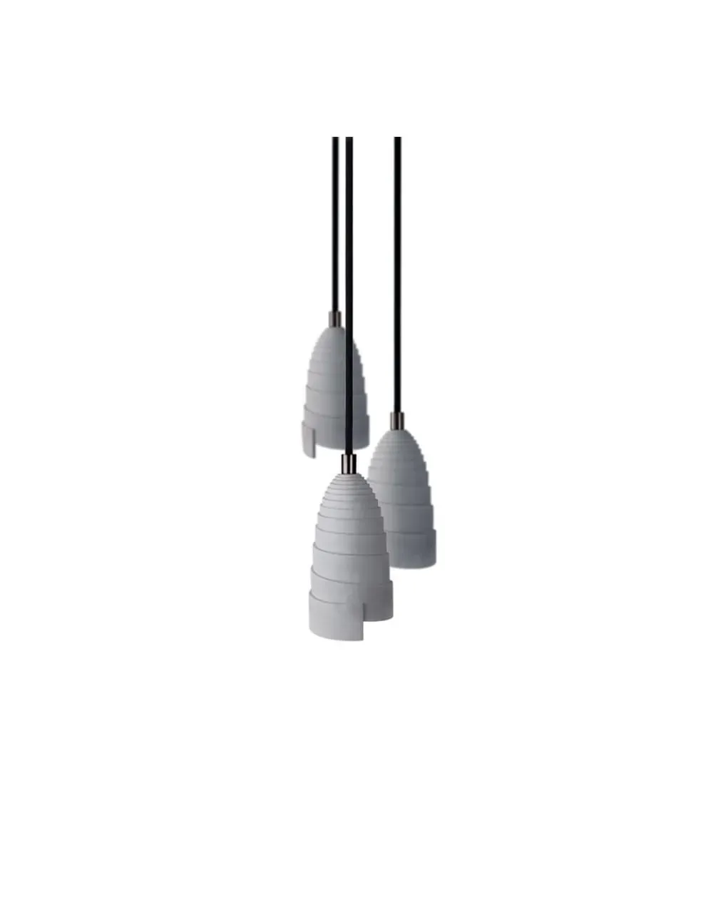 Lampe suspension en béton accessoires perle noire