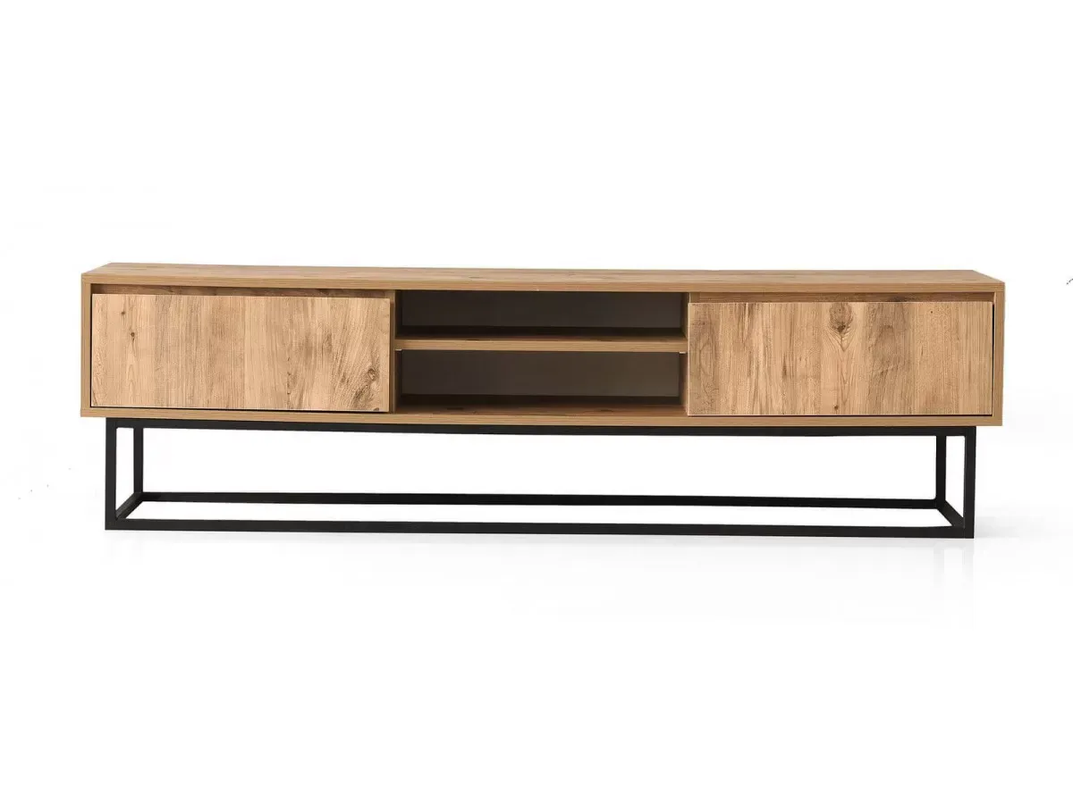 ZORIA - Meuble TV 180 cm deux niches