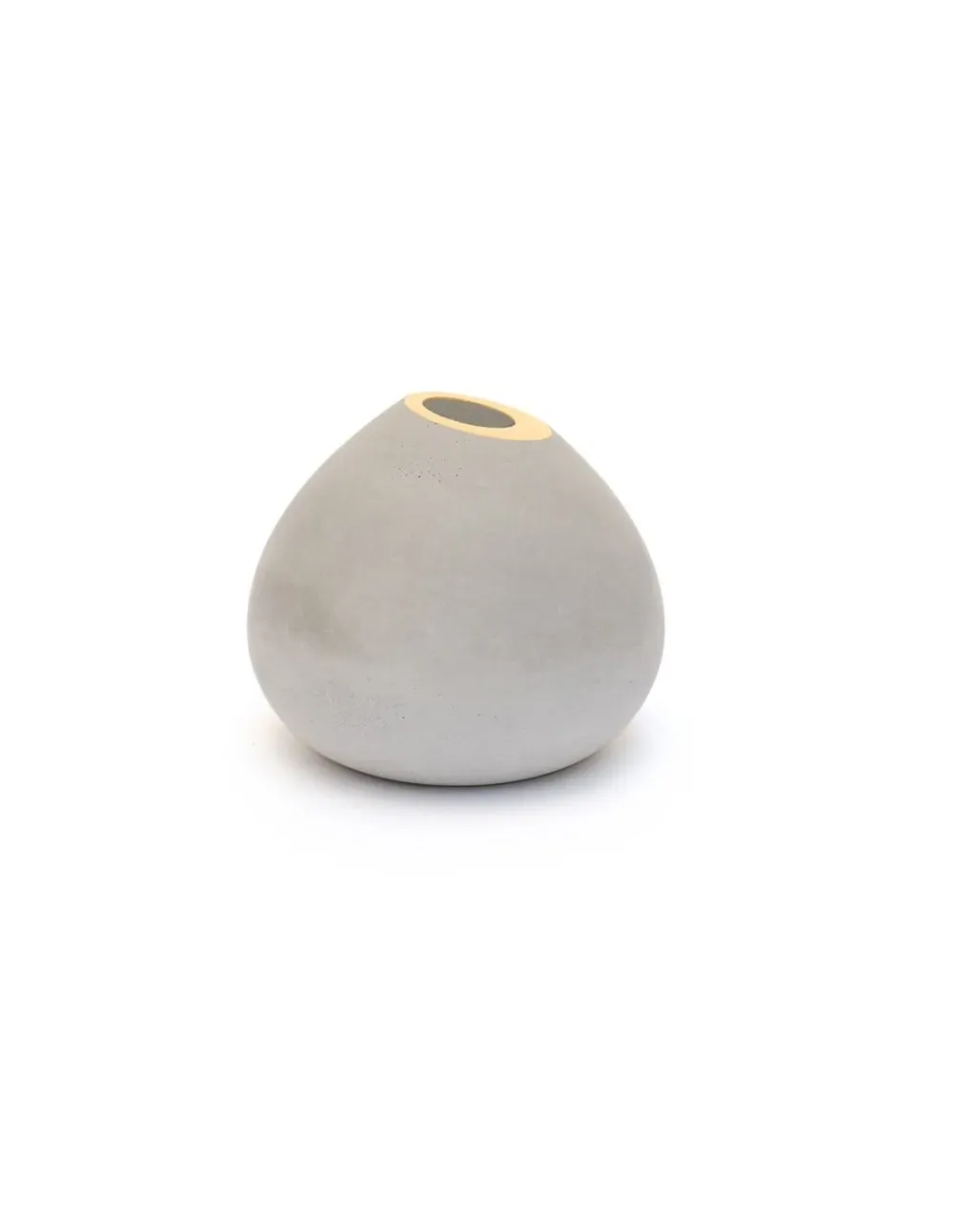 Soliflore en béton cream gold