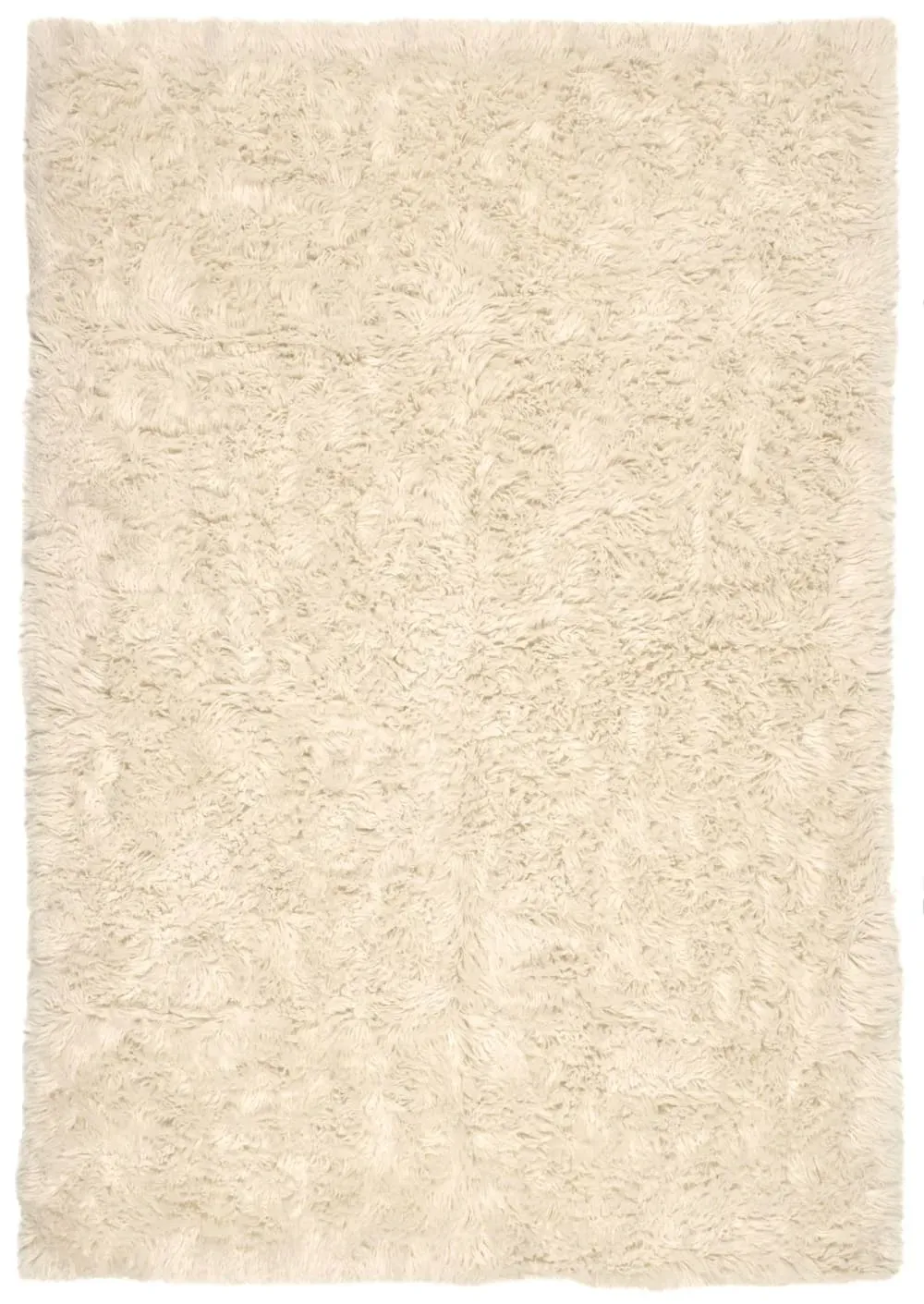 Tapis flokati en laine vierge - naturel 120x180 cm