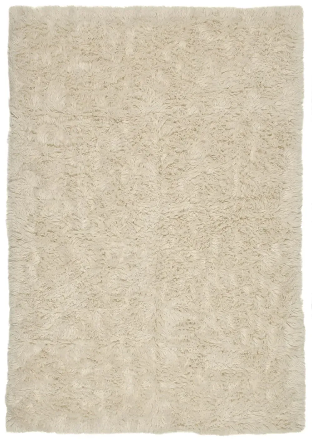 Tapis flokati en laine vierge blanc 190x290 cm