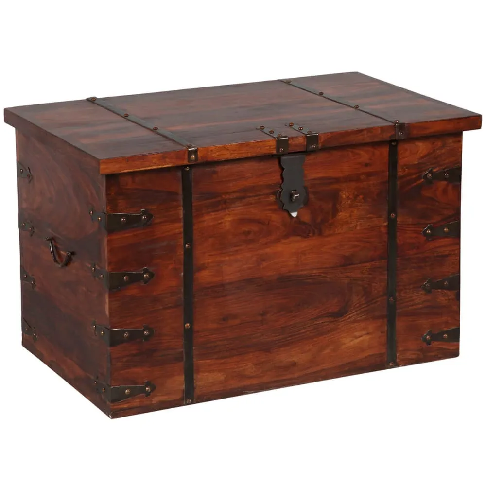 Malle en palissandre massif