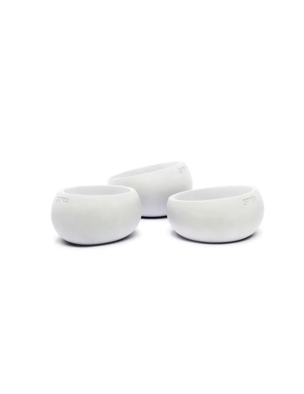 Lot de 3 photophores en béton naturel