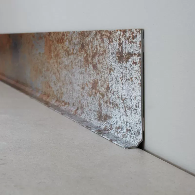 Plinthe PVC lot de 25 L200xH. 8cm Marron Rouille Indus