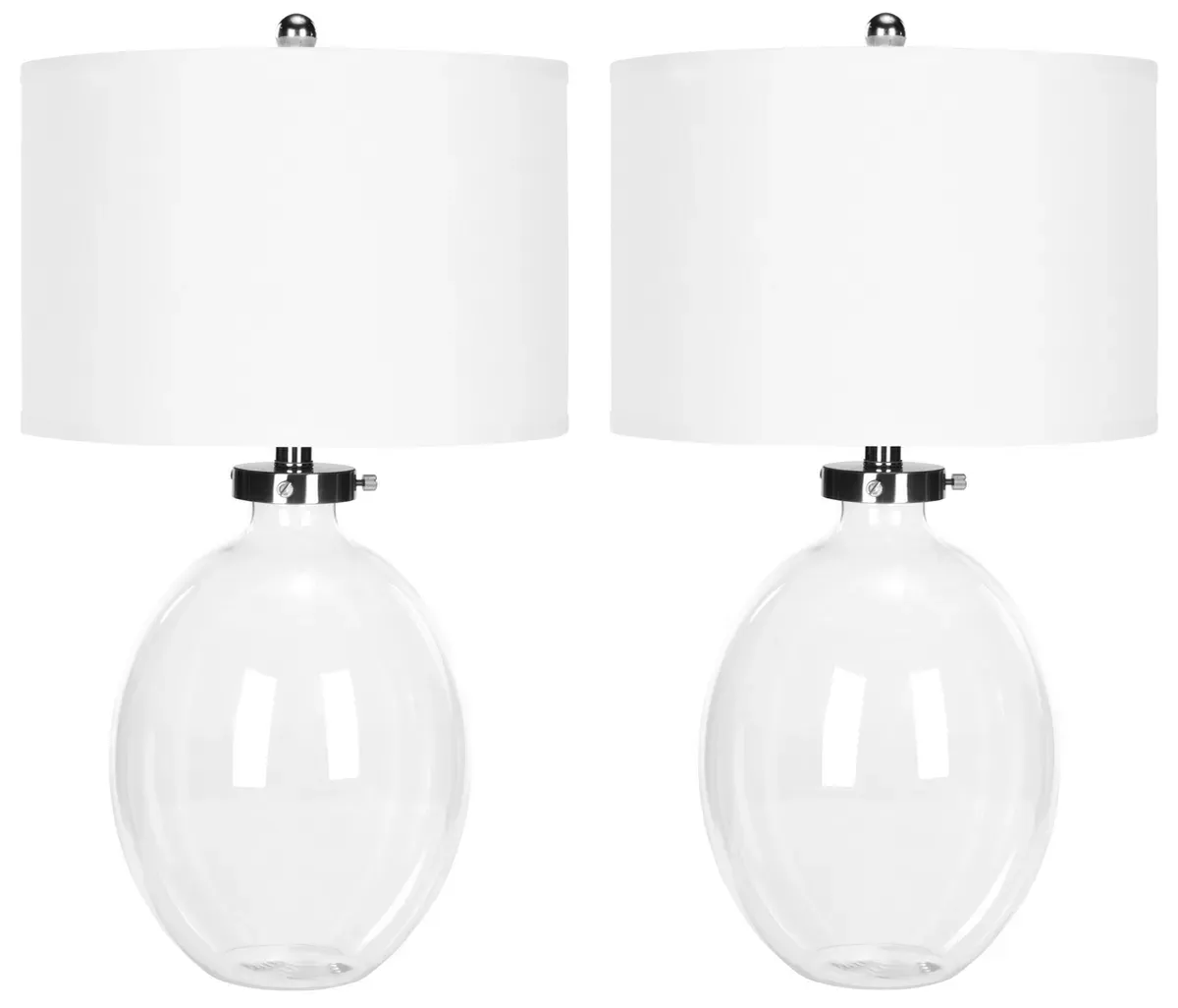 Ensemble de 2 Lampes de table en Verre Beige