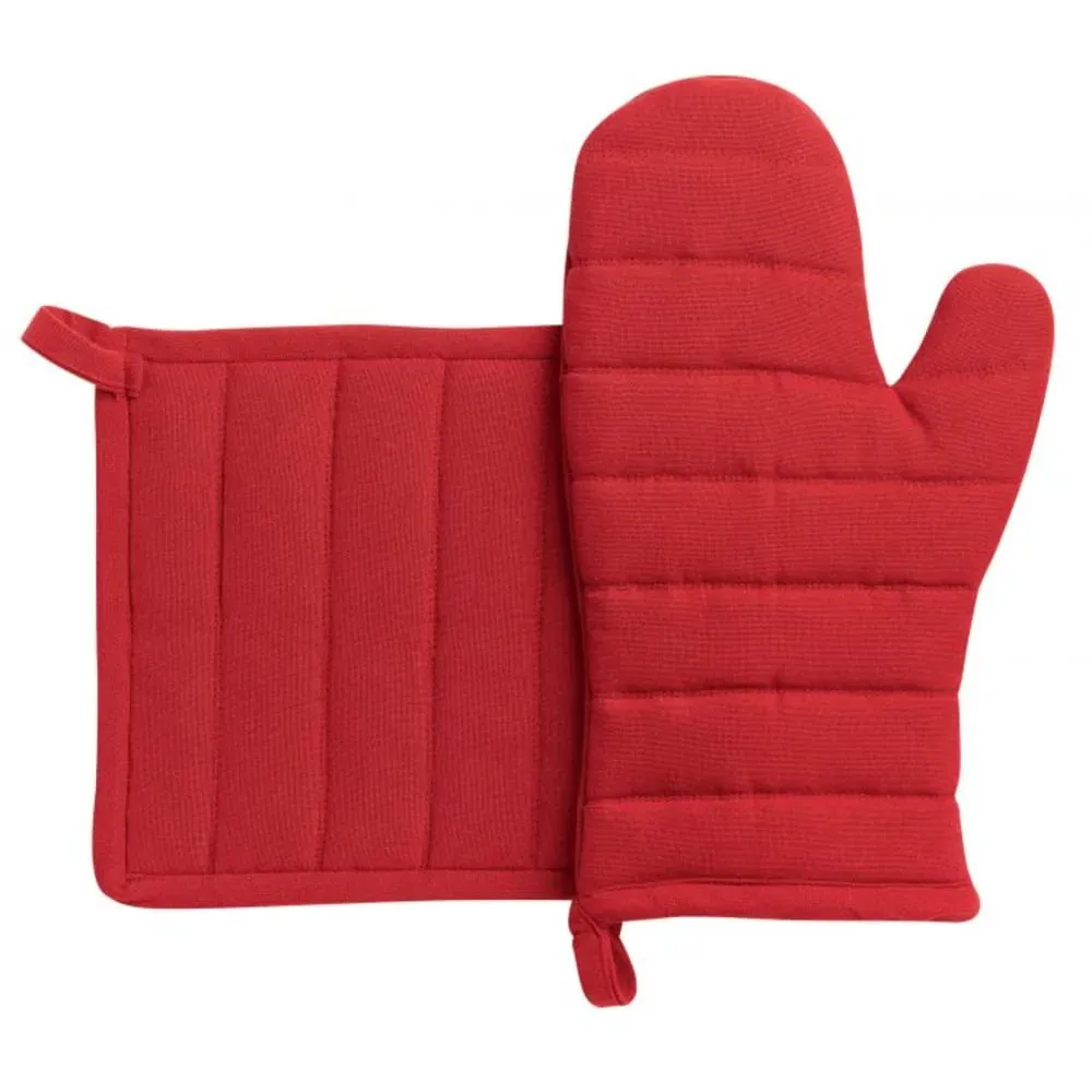 en Coton rouge 15x30+20x20 cm