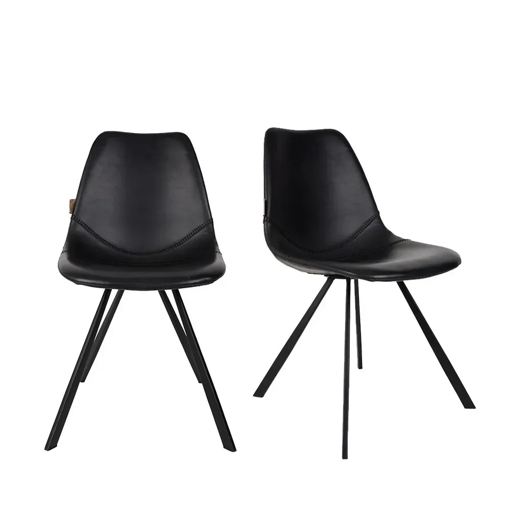 Lot de 2 chaises vintage - Noir