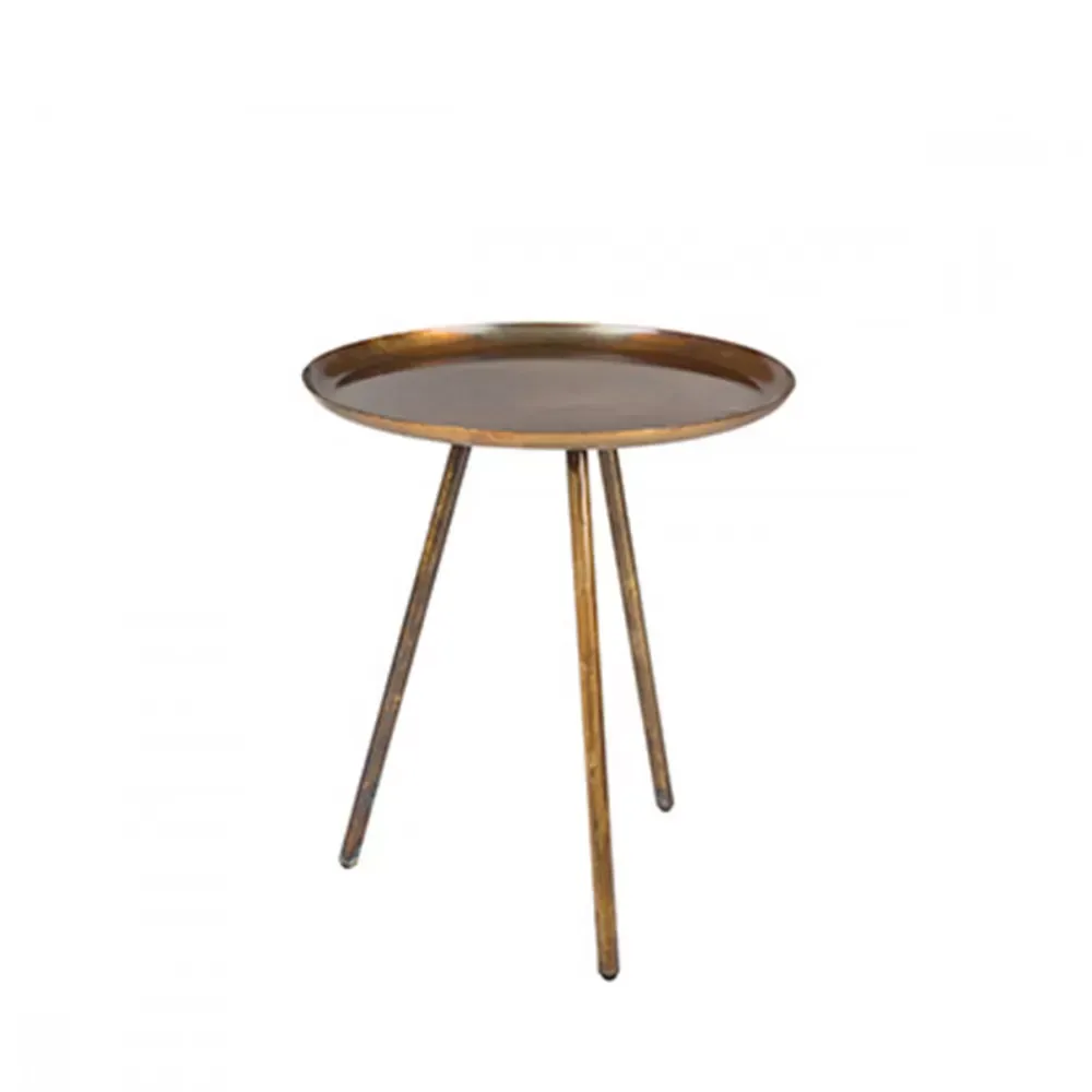 Table d'appoint en métal cuivré