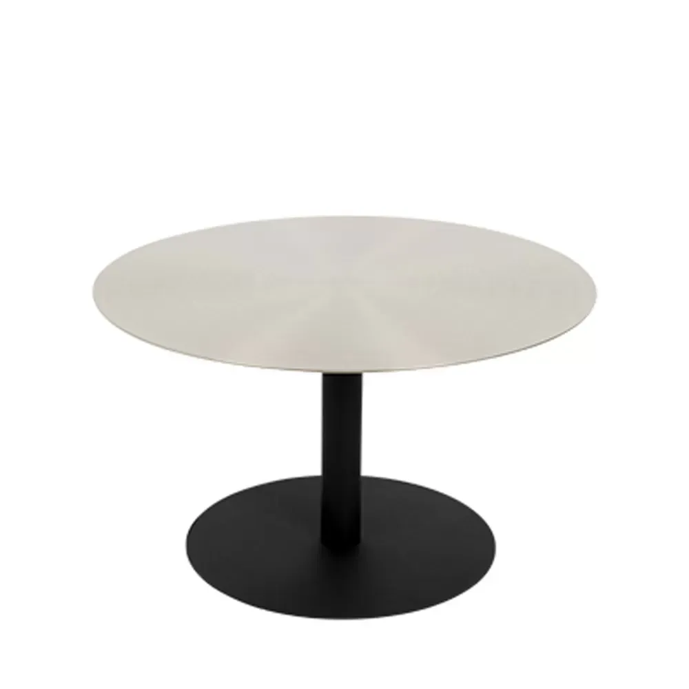 Table basse ronde en métal brossé ø60cm - Argent