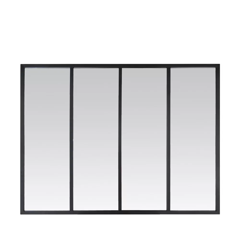 Miroir atelier verrière 90x120 - Noir