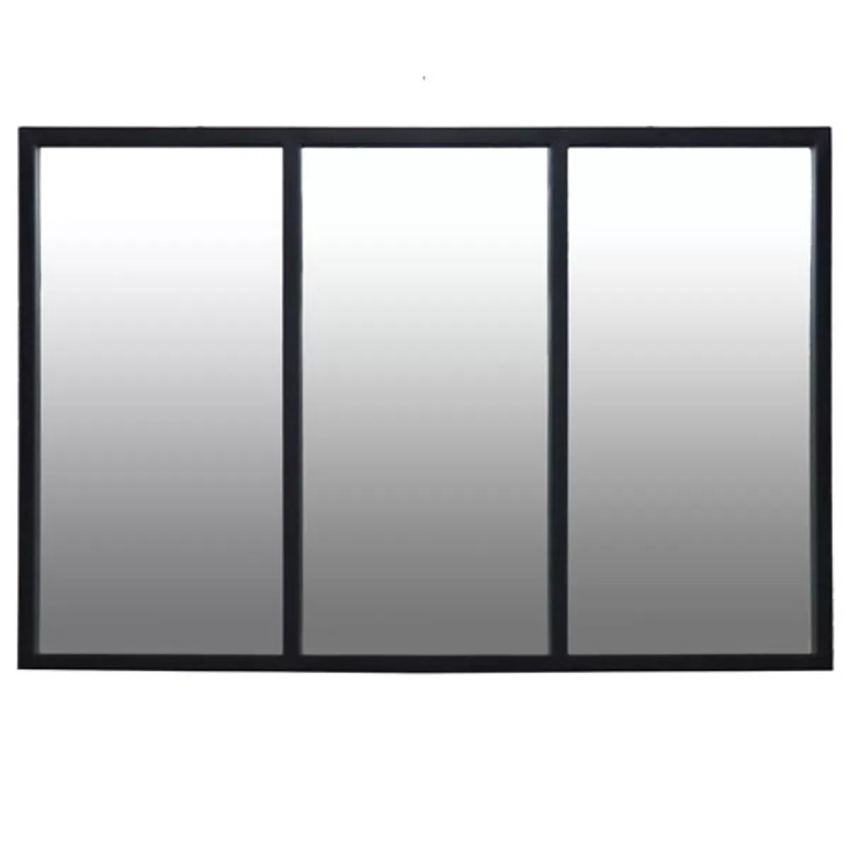 Miroir atelier verrière en métal noir 60x90