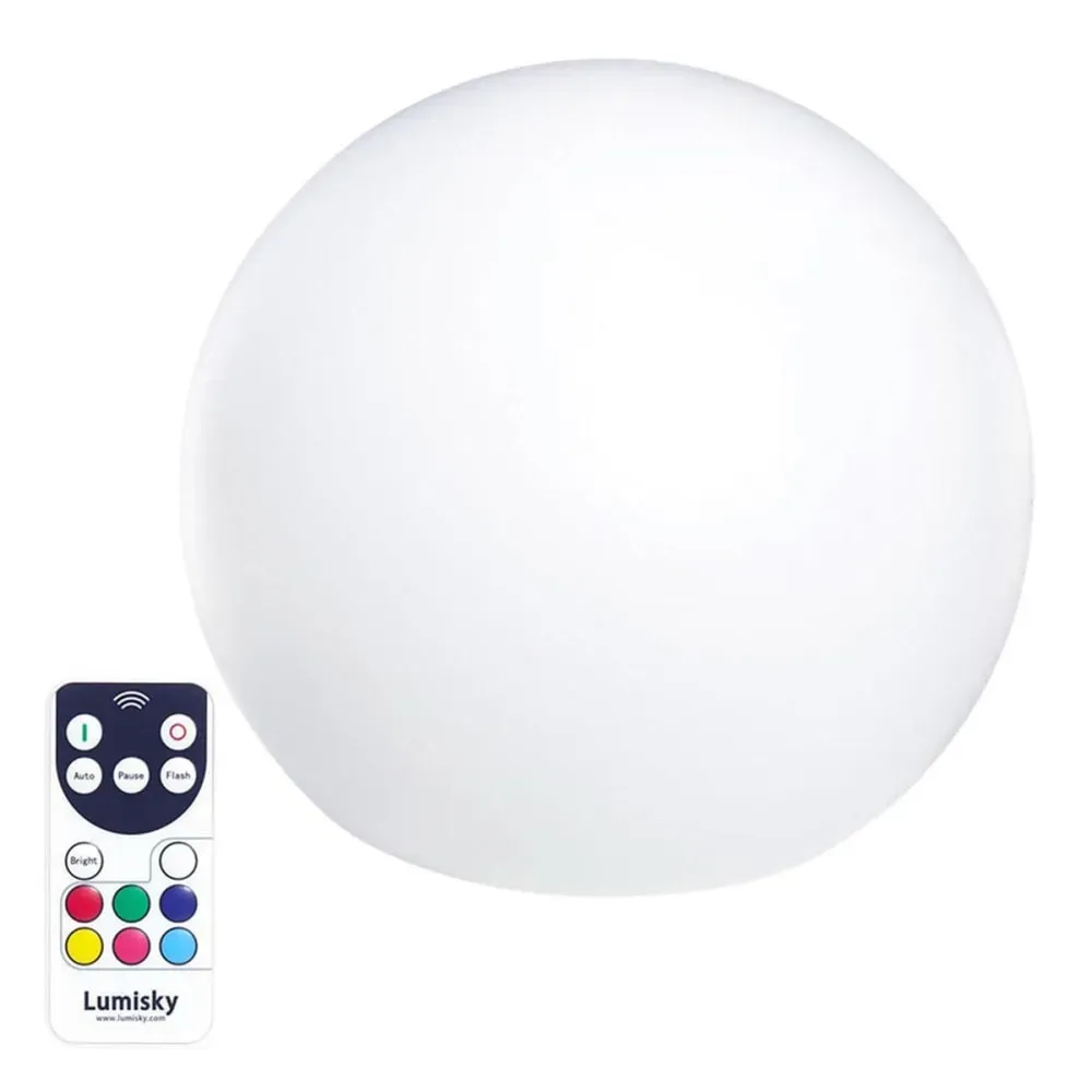 Boule lumineuse sans fil Polyéthylène Blanc D30CM