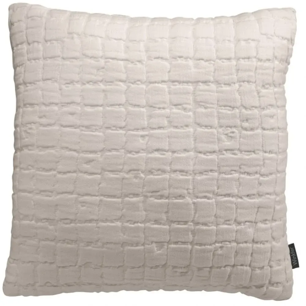 Coussin garni en Coton beige 45x45 cm