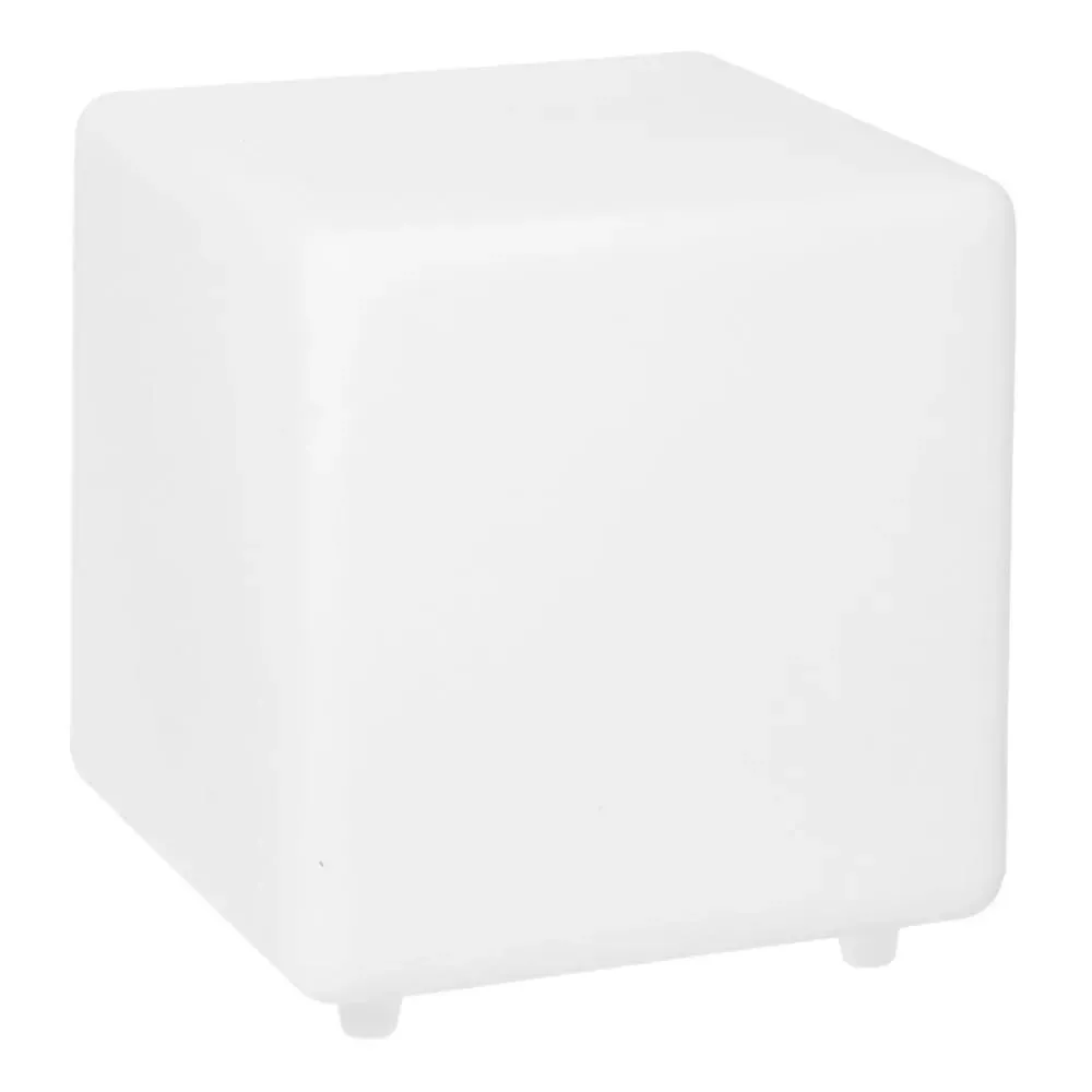 Cube solaire lumineux multicolore Plastique Blanc H30CM