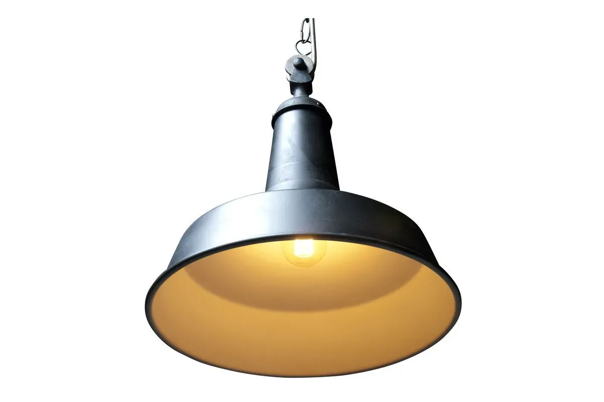 Suspension vintage en métal noir