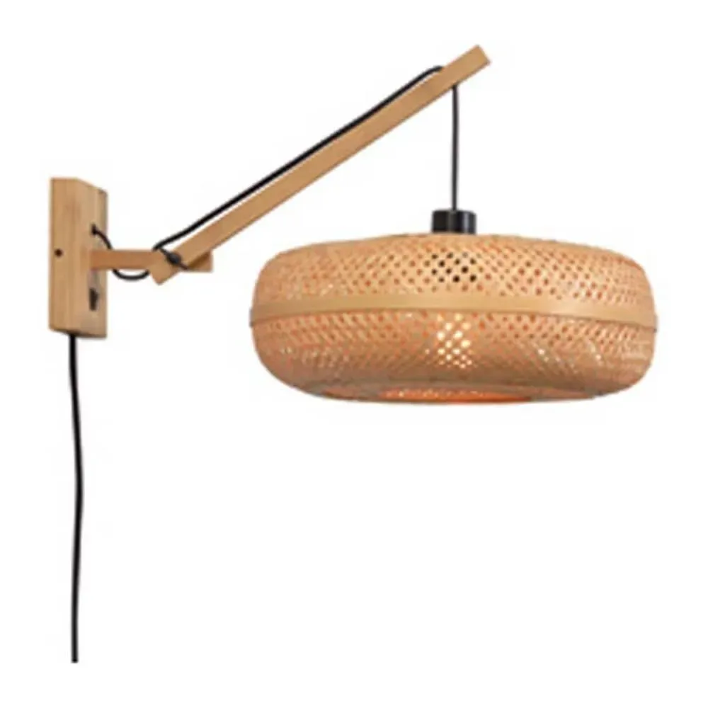 Applique bambou naturel 2 bras L55cm