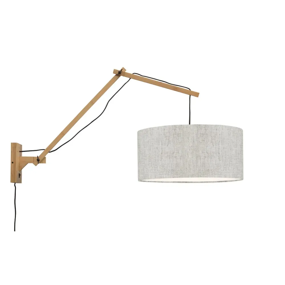 Applique bambou/lin gris L95cm