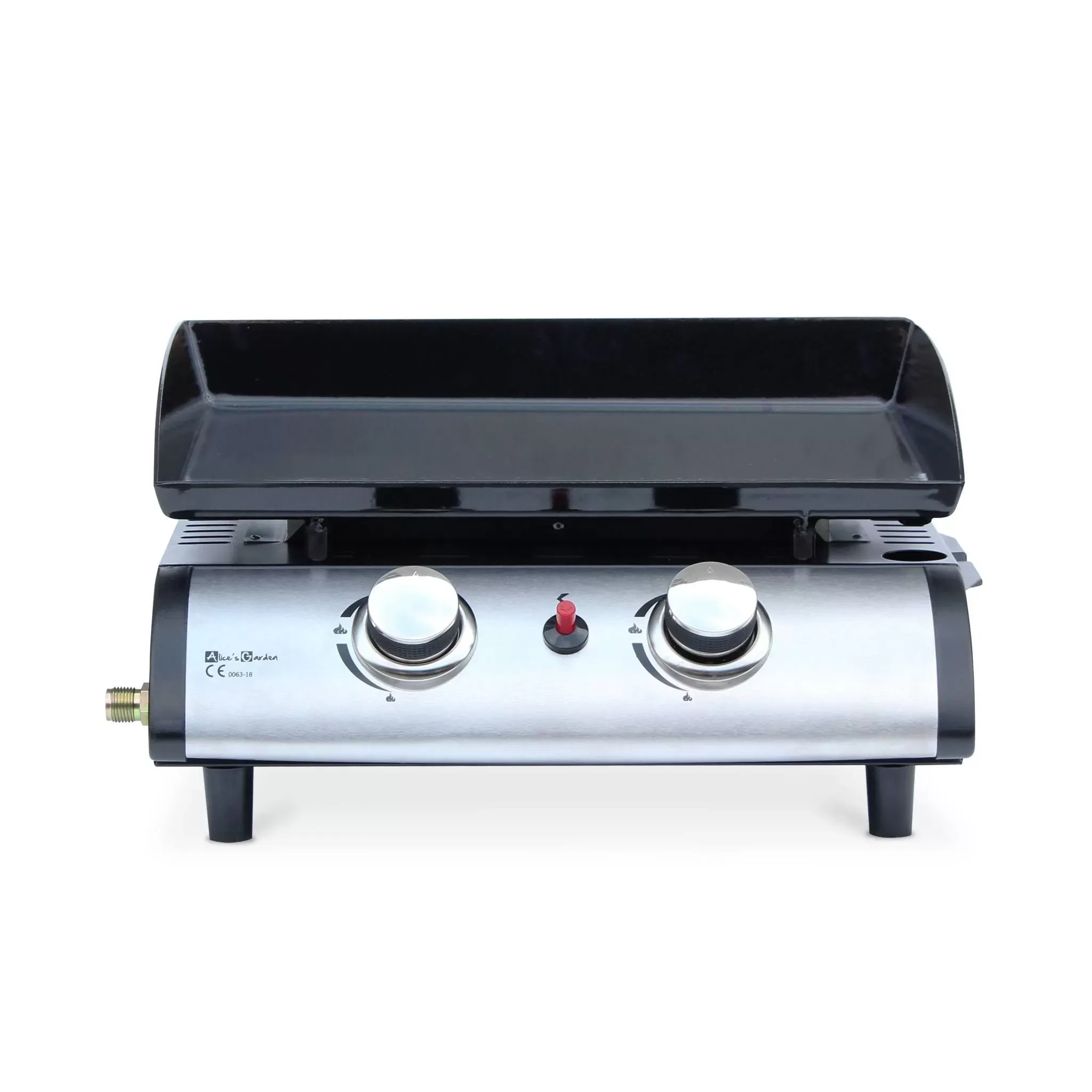 Plancha au gaz porthos 2 brûleurs 5 kw barbecue cuisine extérieure