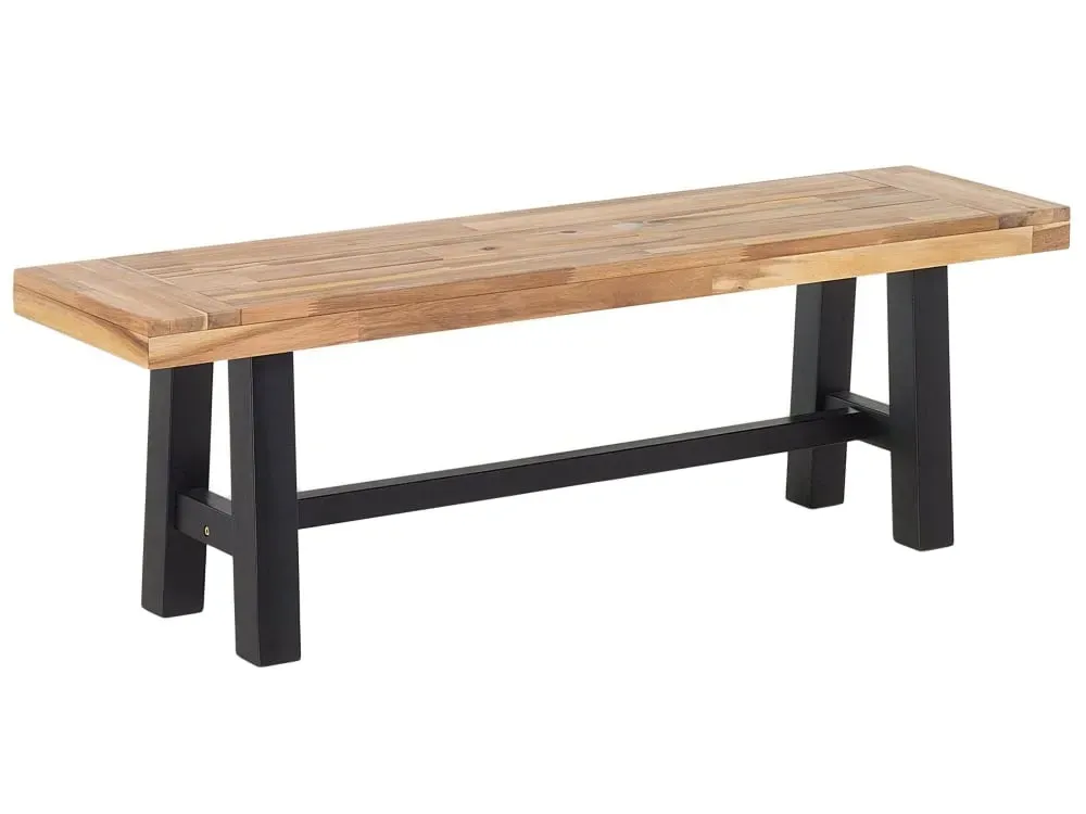 Banc de jardin 140 cm acacia noir