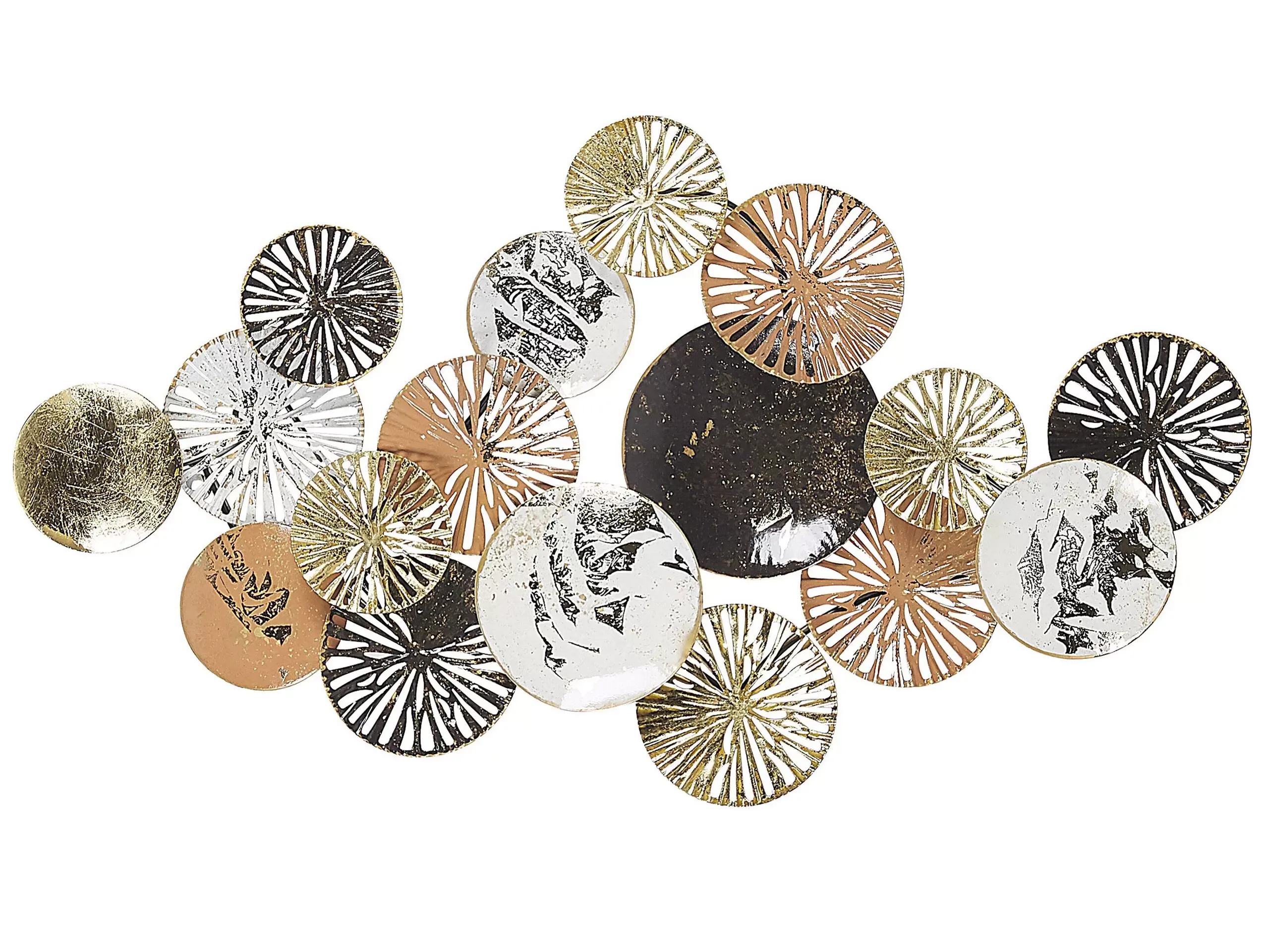 Décoration murale métal 50 cm argenté