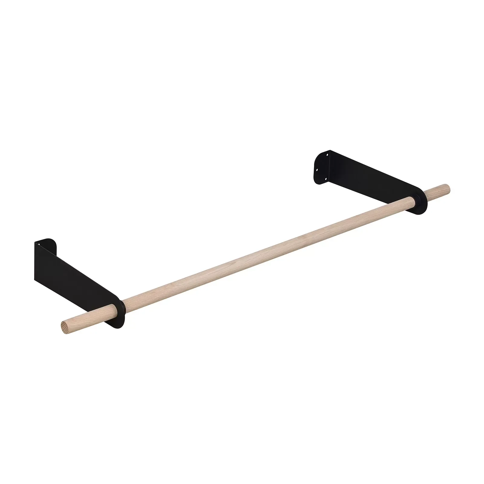 Penderie murale bois et métal L100 cm Noir