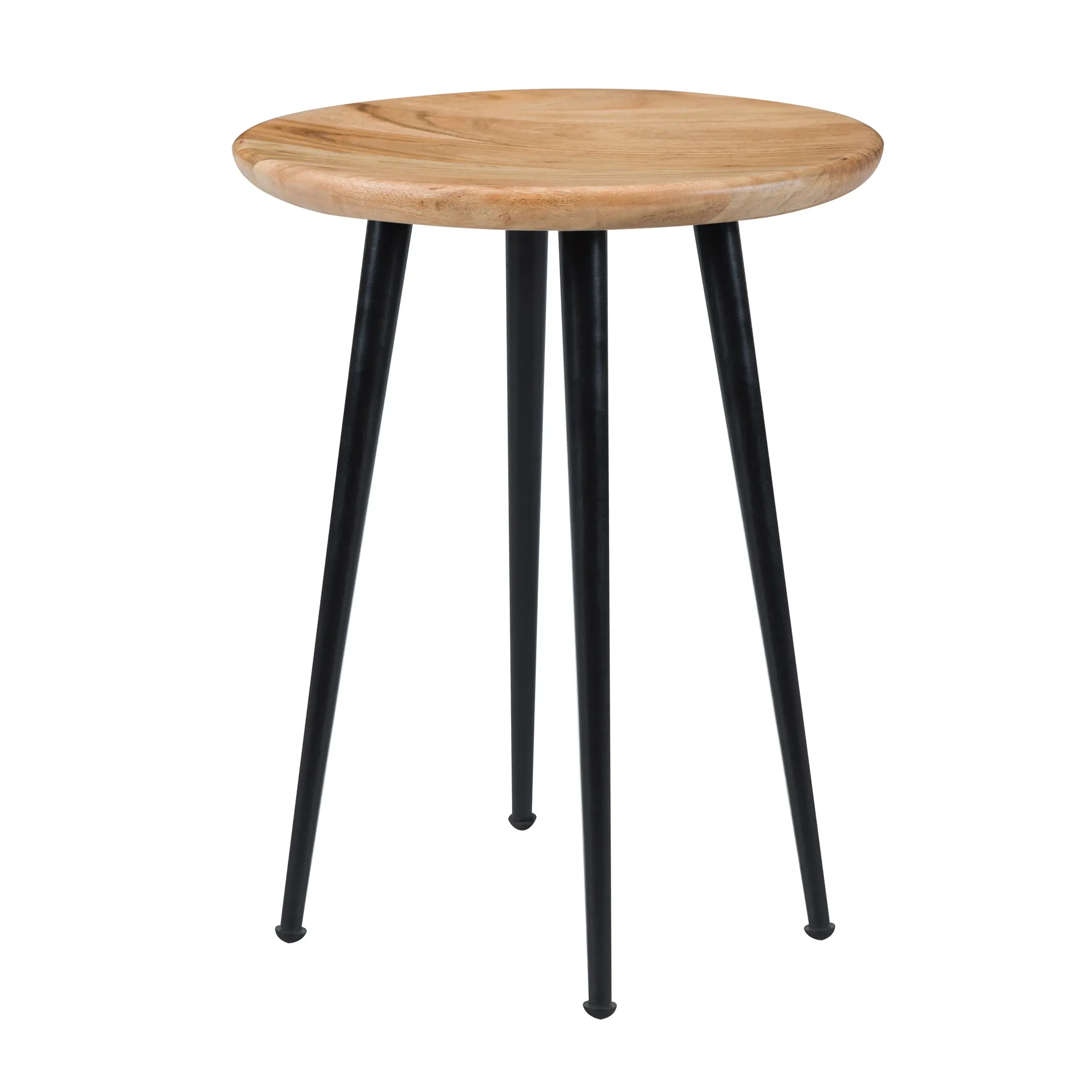 Tabouret rond en bois d'acacia