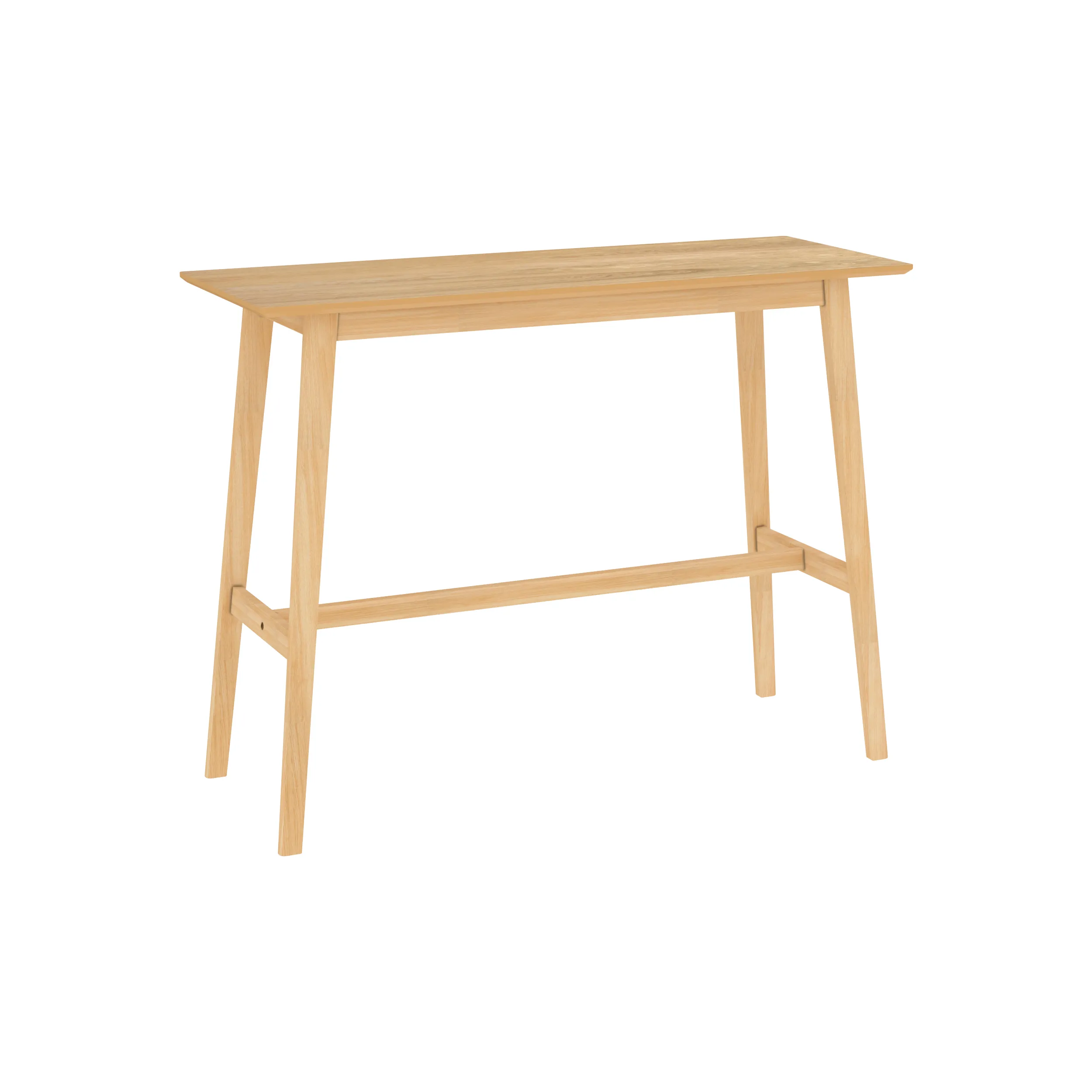 Table de bar rectangulaire 4 personnes en bois clair naturel 120 cm