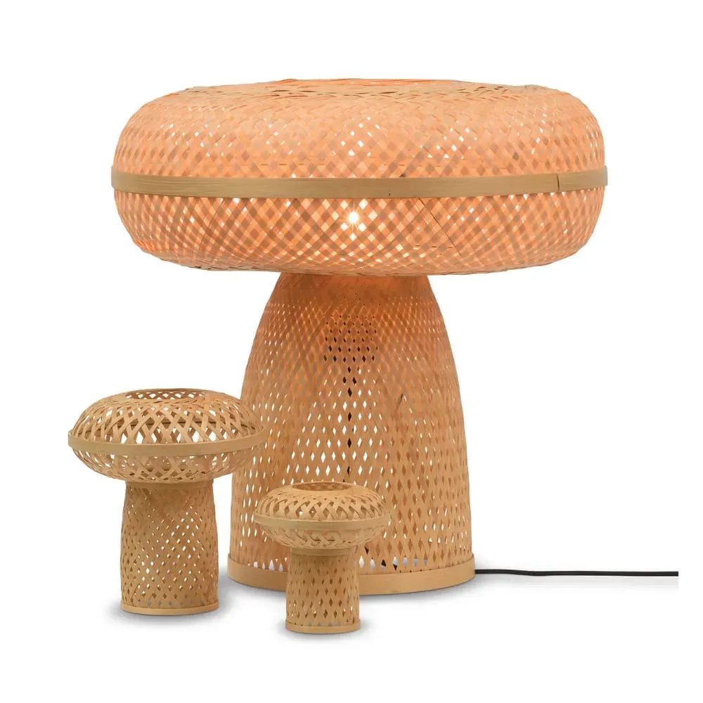 Lampe de Table bambou brun Ø40cm