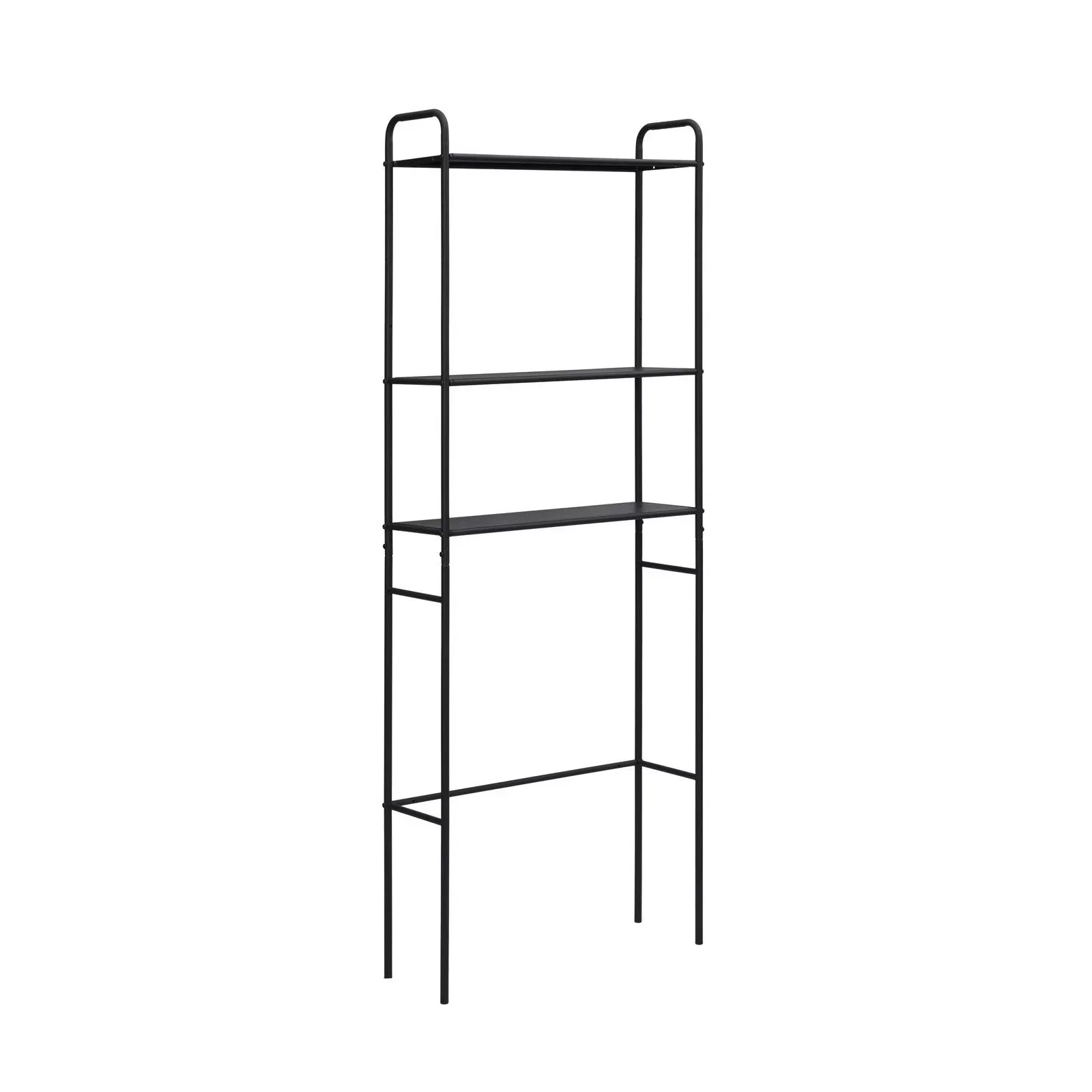 Etagère pont WC en métal noir 180x66cm