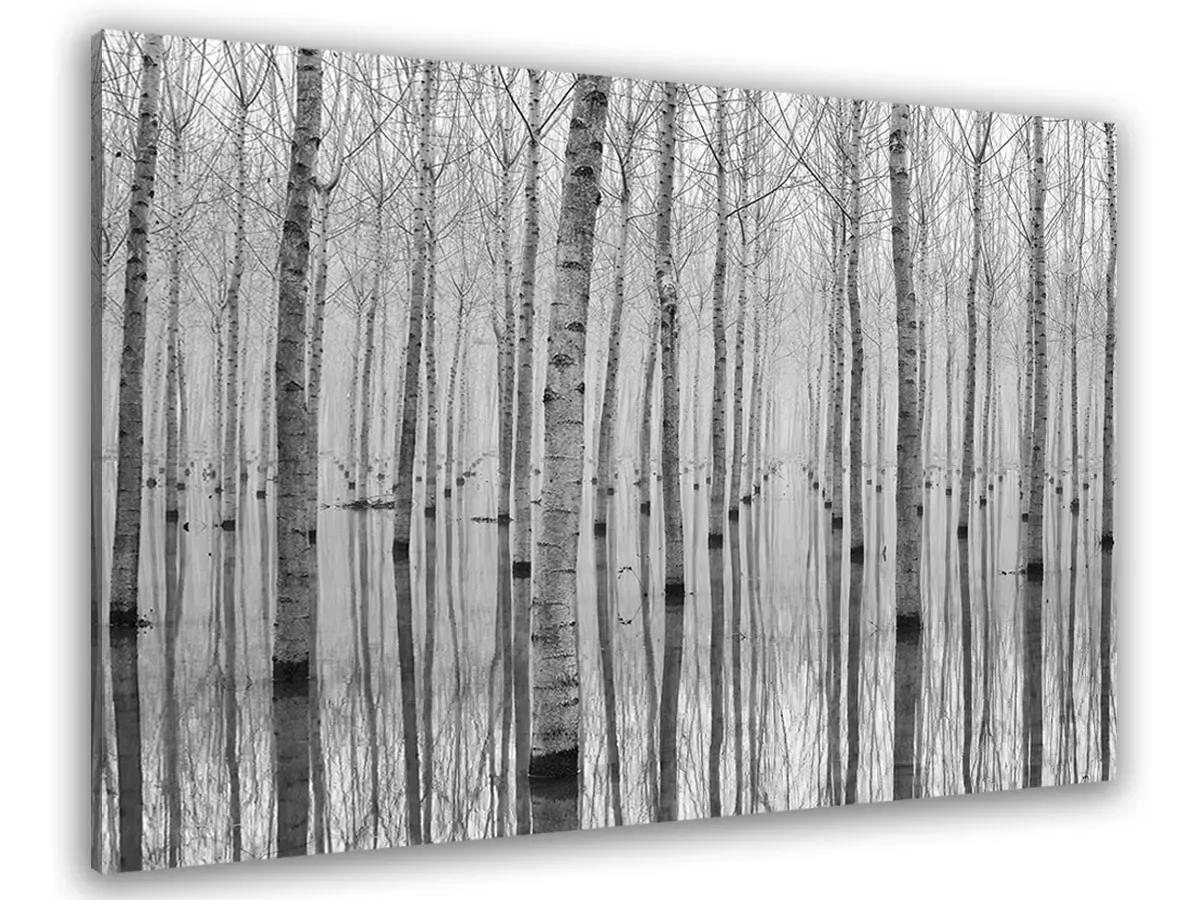 Tableau automnale pieds dans l'eau imprimé sur toile 90x60 cm