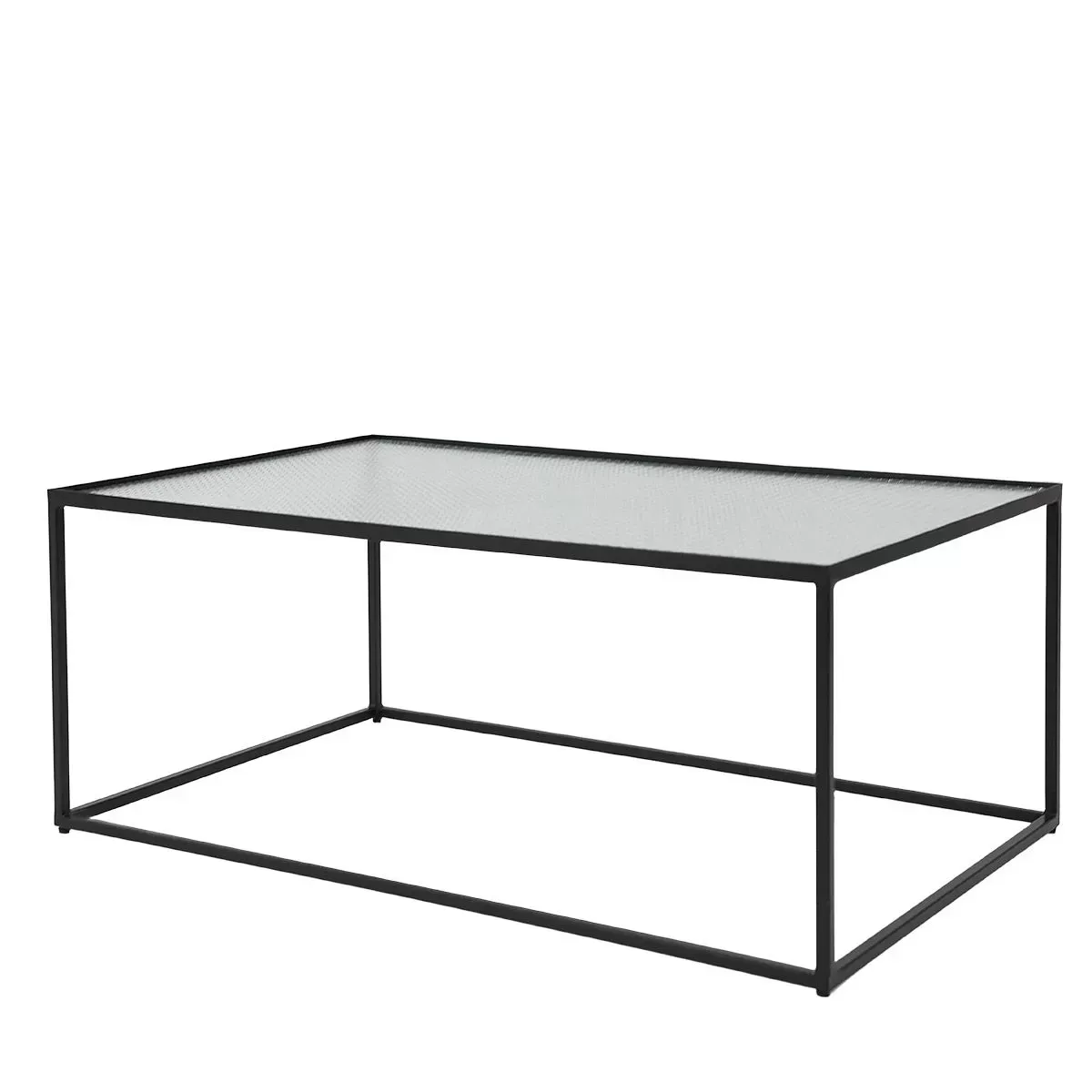 Table basse métal plateau verre