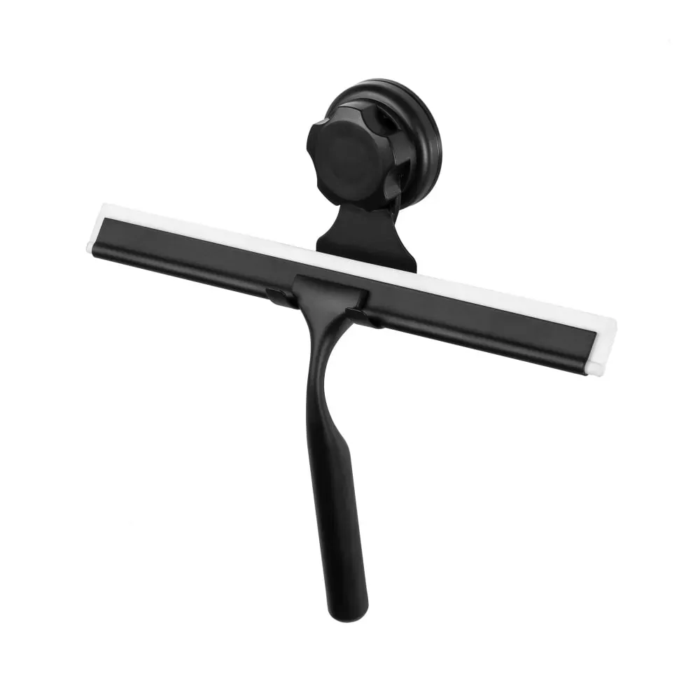 Raclette de douche à ventouse noire