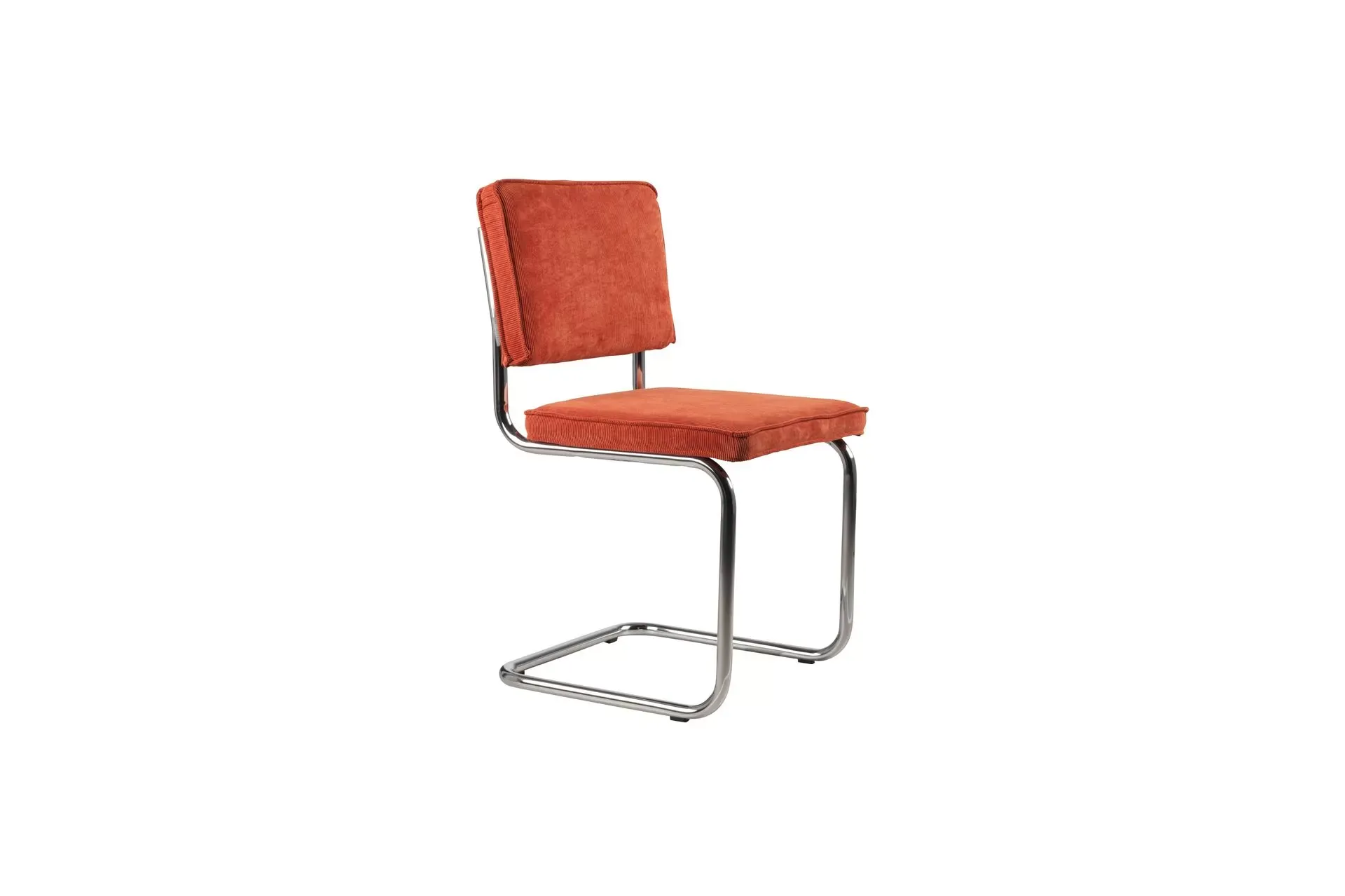 Chaise en tissu orange