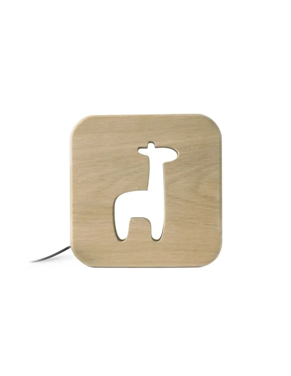 Lampe à poser veilleuse en bois girafe