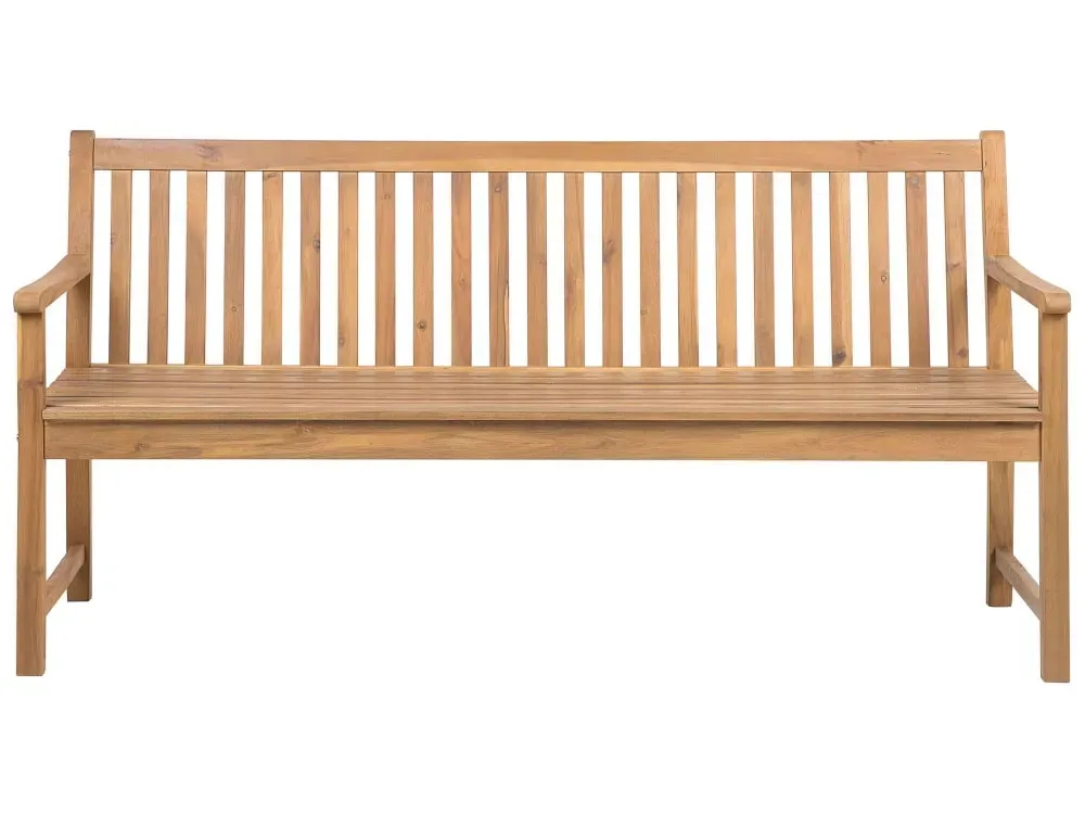 Banc de jardin 180 cm bois d'acacia certifié marron clair