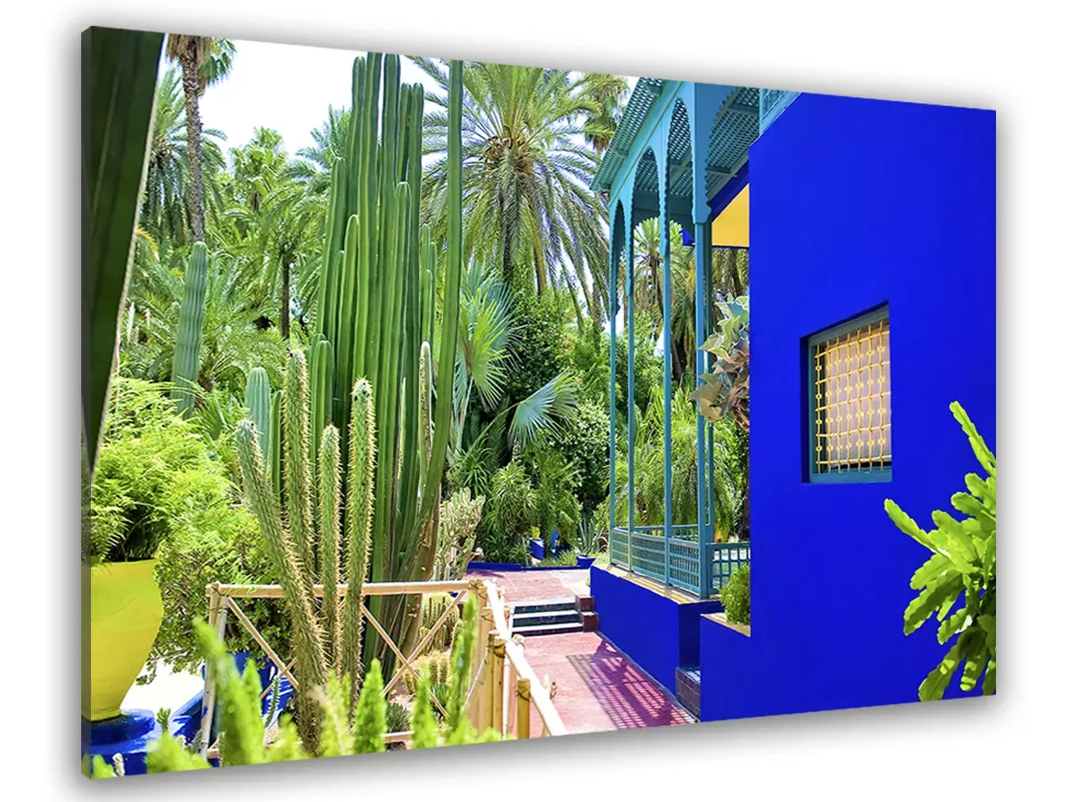 Tableau jardin majorelle imprimé sur toile 60x40 cm