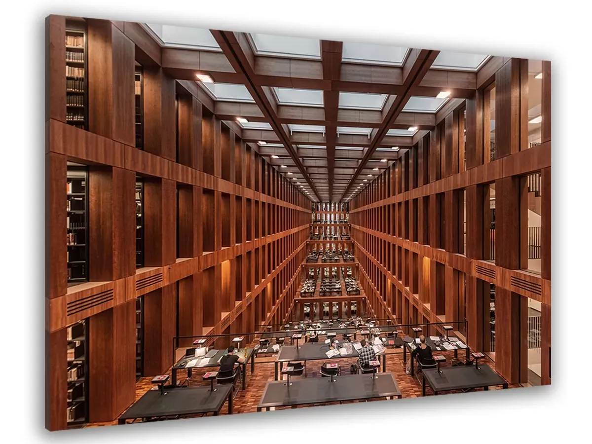 Tableau library in berlin toile imprimée 120x80 cm