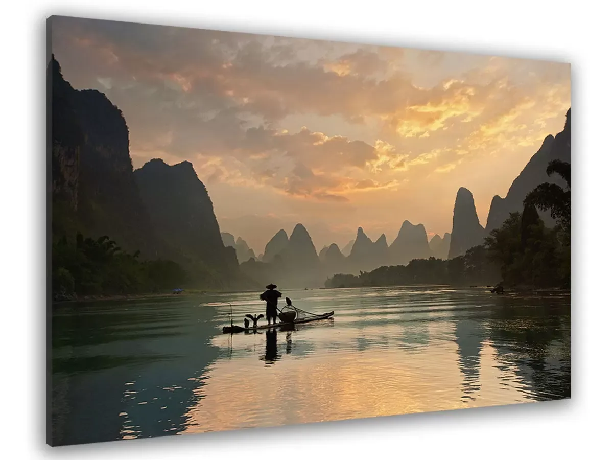 Tableau baie d' halong imprimé sur toile 60x40 cm