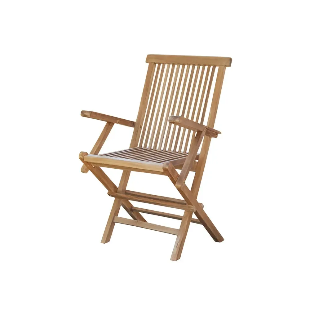 Fauteuil de jardin en teck massif pliant
