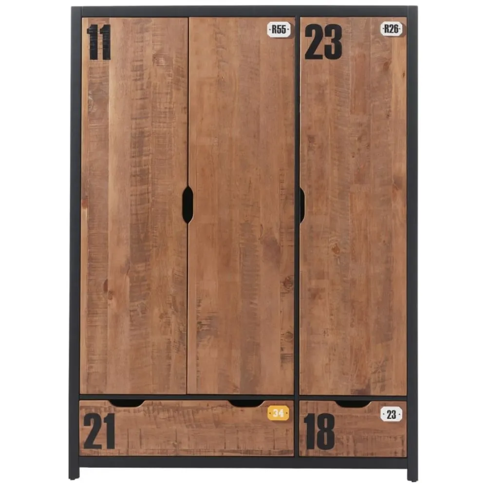 Vipack ALEX Armoire 3 portes pin massif