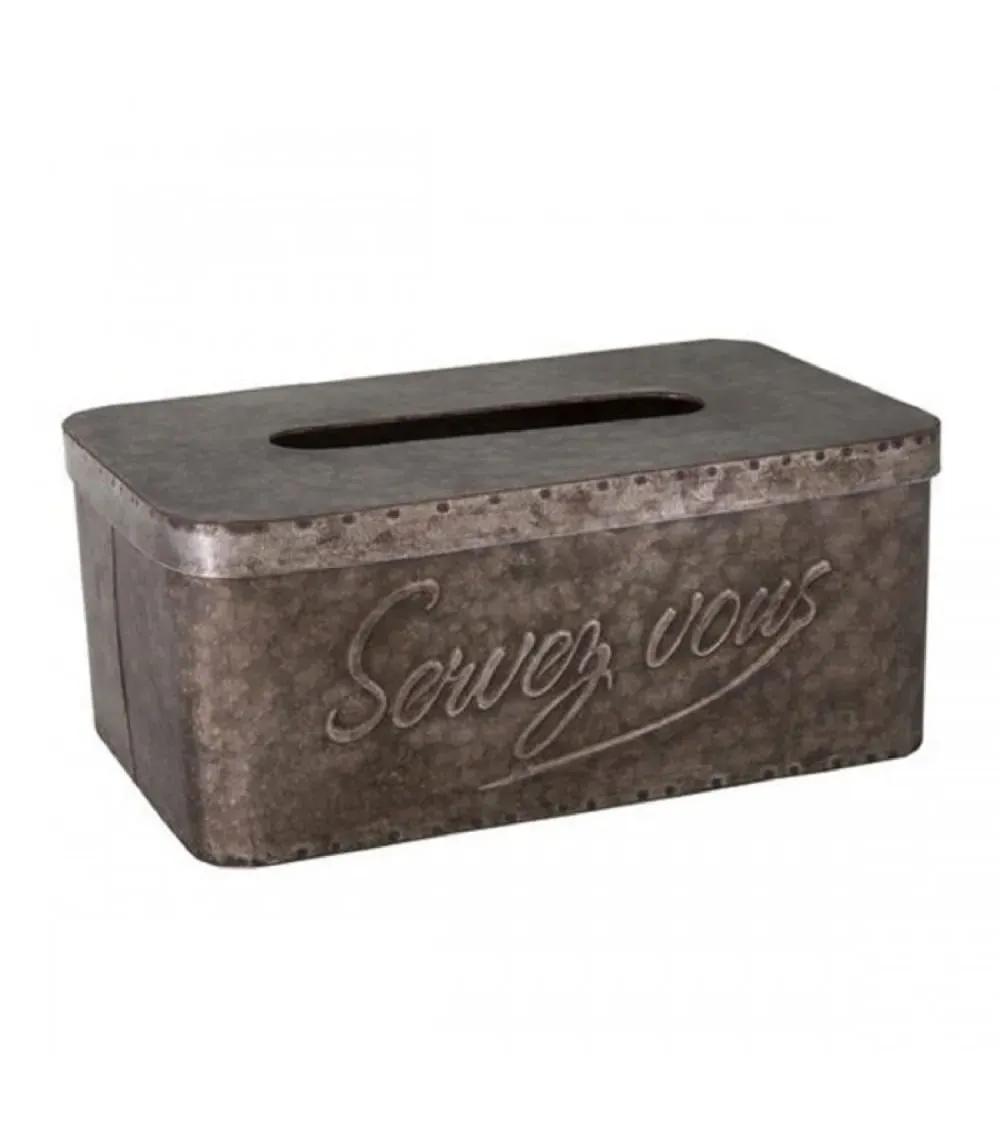 Boîte à mouchoirs en zinc