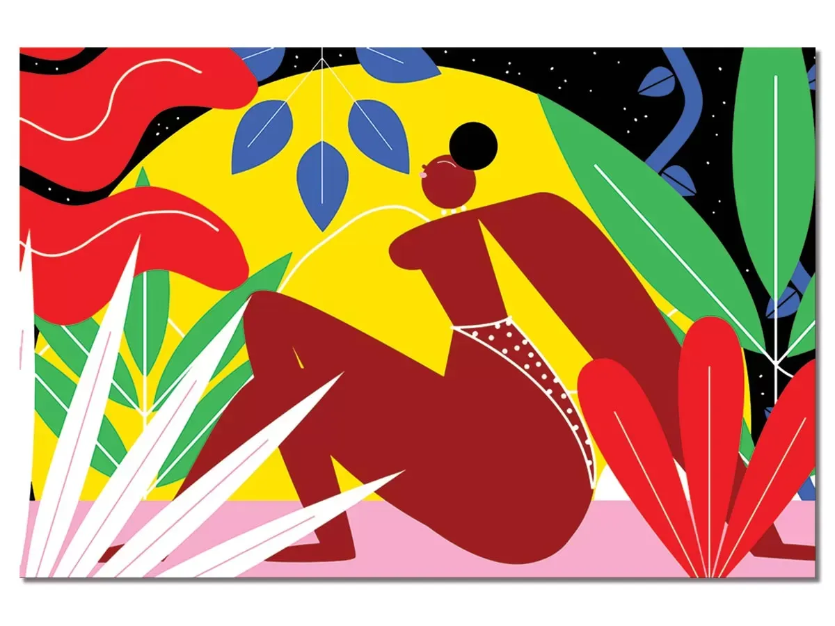 Tableau collage all be feminist impression sur aluminium 45x30 cm