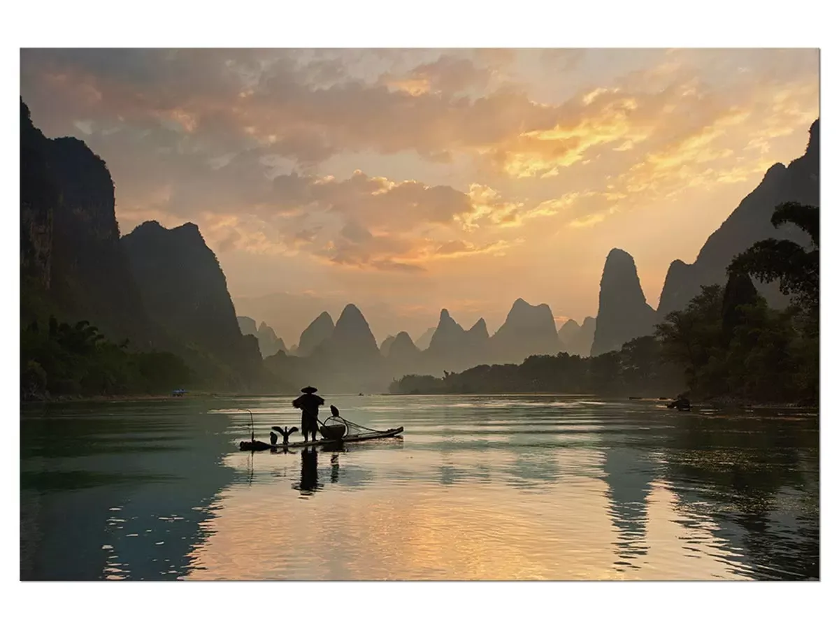 Tableau baie d' halong impression sur aluminium 120x80 cm