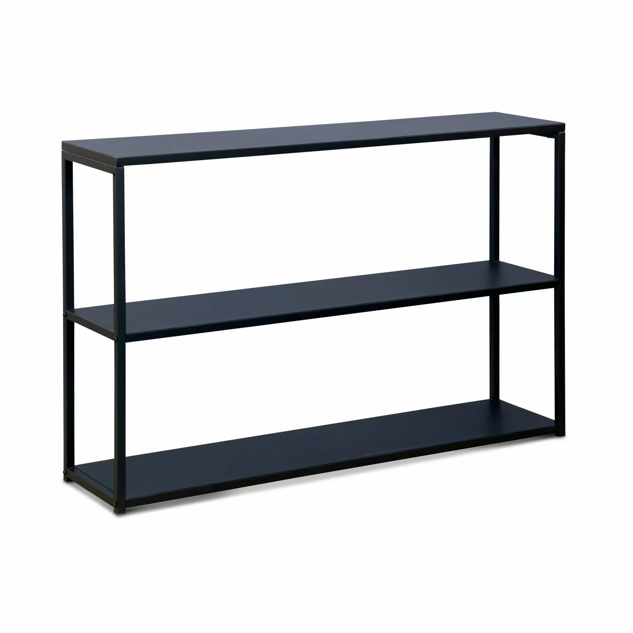 Etagère basse 3 niveaux en métal noir