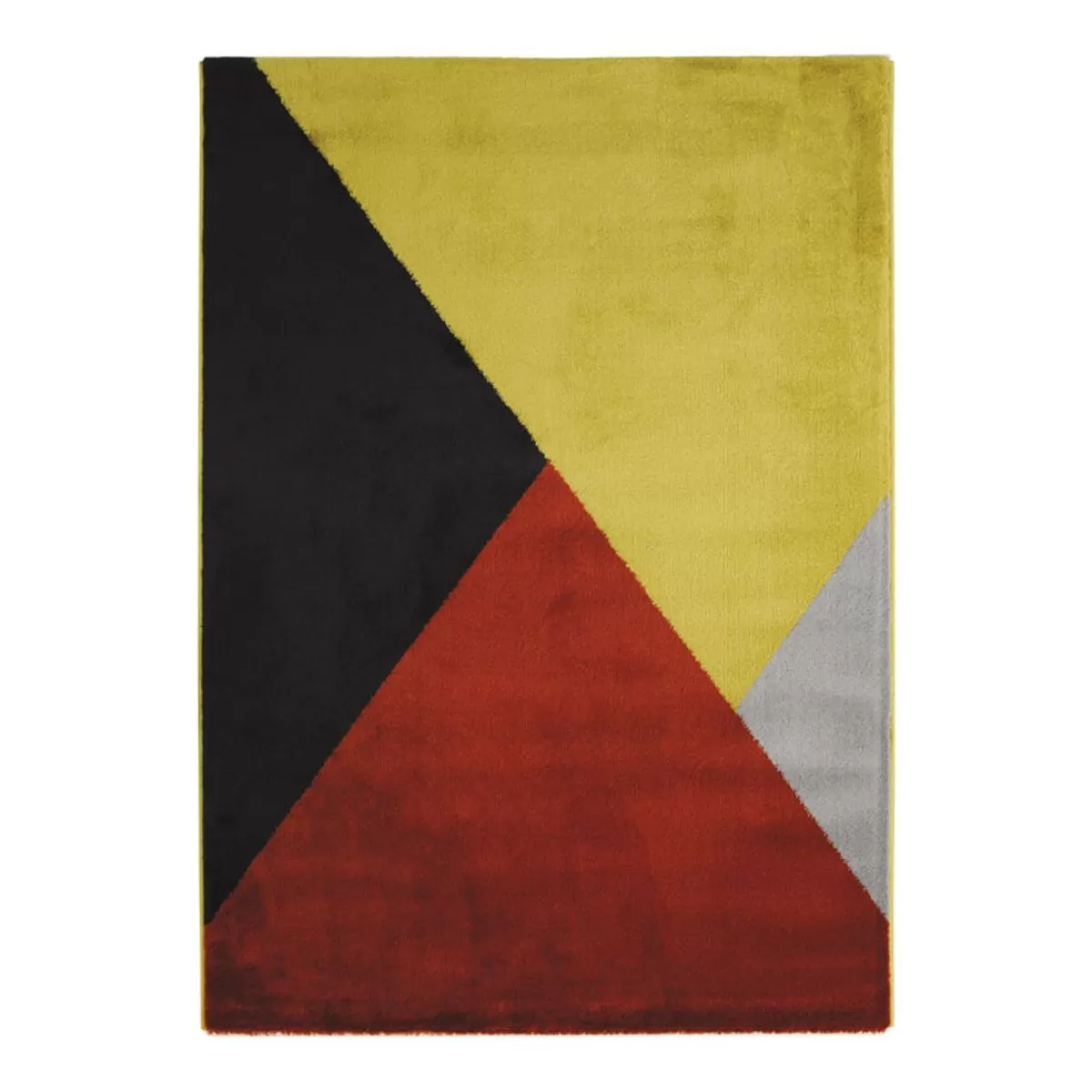 Tapis lumineux effet laineux motifs triangles multicolore 120x170
