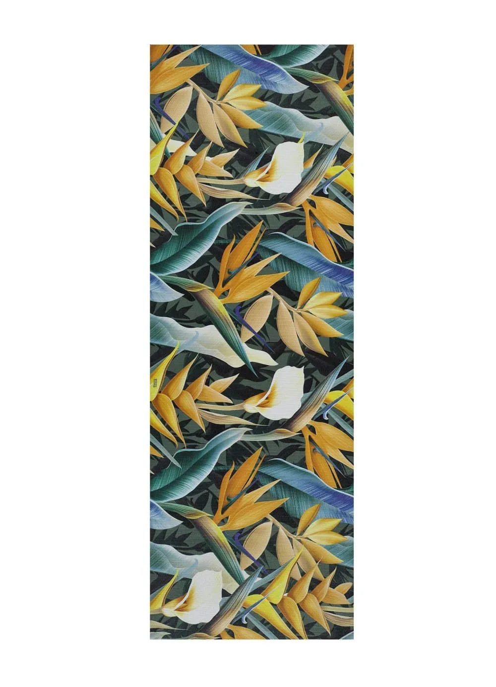 Tapis de cuisine lavable feuilles jaune/bleu/vert 52x100 cm
